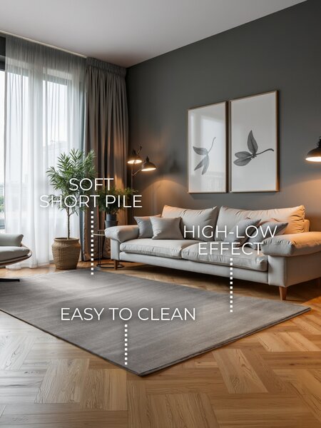 ELLE Decoration , Kusový koberec Perles 106186 Cream Grey z kolekcie Elle, 120x170, šedá, obývacia izba