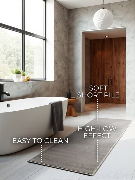 ELLE Decoration , Behúň Perles 106187 Cream Anthracite z kolekcie Elle, 80x240, šedá, obývacia izba