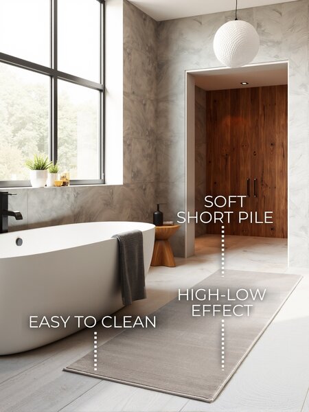 ELLE Decoration , Behúň Perles 106186 Cream Grey z kolekcie Elle, 80x240, šedá, obývacia izba