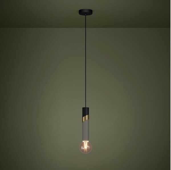 Eglo 39935 - Luster na lanku CEDRAL 1xE27/40W/230V čierna/zlatá