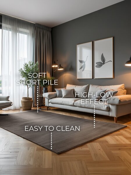 ELLE Decoration , Kusový koberec Perles 106187 Cream Anthracite z kolekcie Elle, 120x170, šedá, obývacia izba