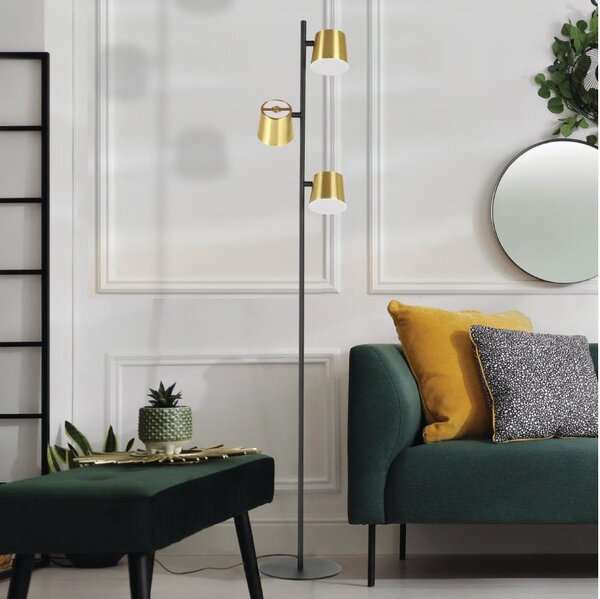 Eglo 39987 - LED Stojacia lampa ALTAMIRA 3xGU10/4,6W/230V 3000K zlatá