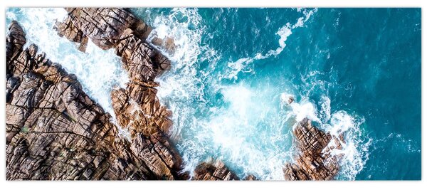 Obraz skál a mora (120x50 cm)