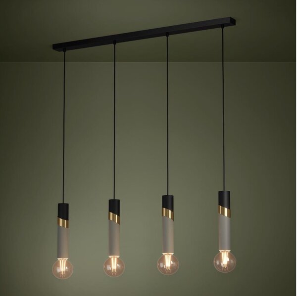 Eglo 39936 - Luster na lanku CEDRAL 4xE27/40W/230V čierna/zlatá