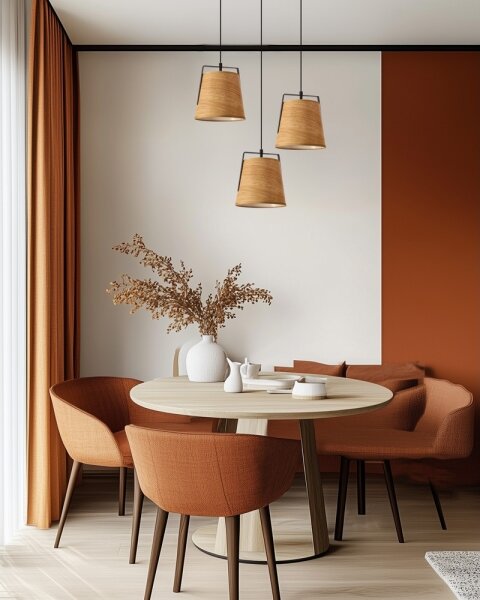 Luster na lanku MILBURY 1xE27/40W/230V hnedá