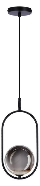 Luster na lanku CORDEL 1xG9/28W/230V čierna/dymová čierna