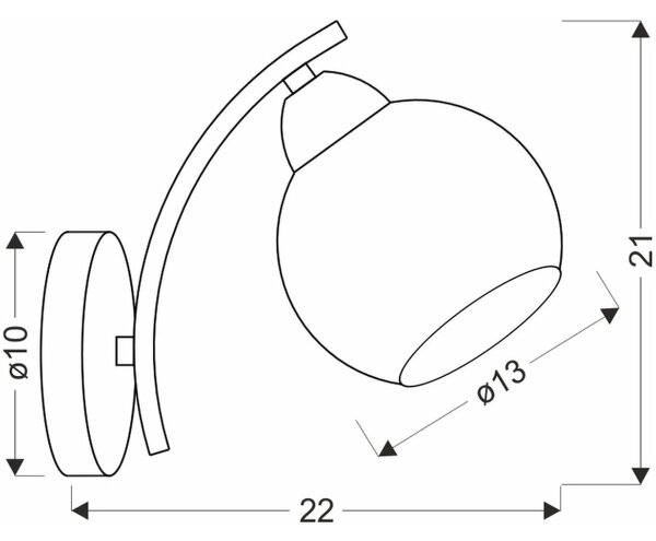 Nástenná lampa AMOS 1xE27/40W/230V zlatá