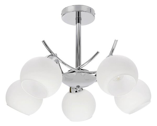 Luster na tyči AMOS 5xE27/40W/230V lesklý chróm