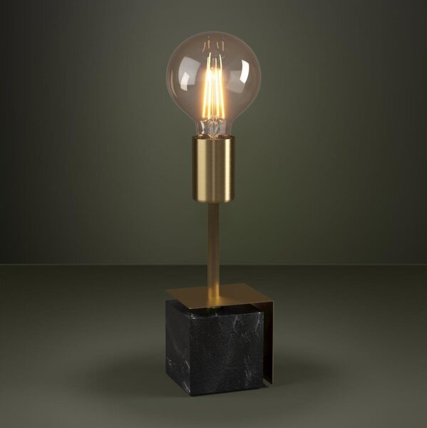 Eglo 390168 - Stolná lampa CARMITA 1xE27/40W/230V zlatá/čierny mramor