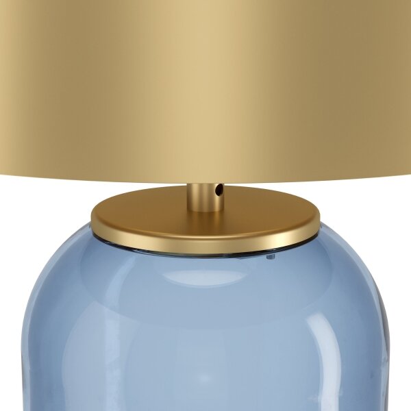 Eglo 390064 - Stolná lampa CUITE 1xE27/40W/230V zlatá/modrá