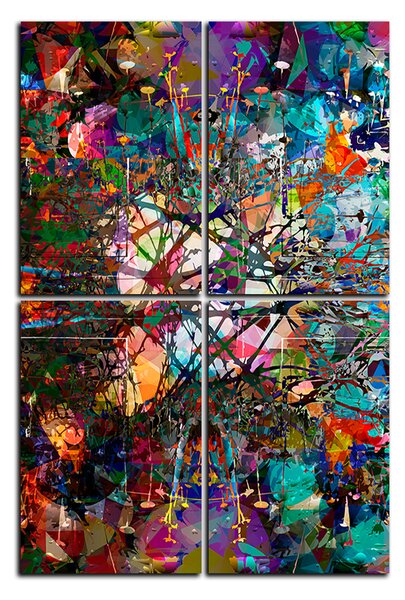Obraz na plátne - Kvetinové grunge pozadia - obdĺžnik 7108D (90x60 cm)