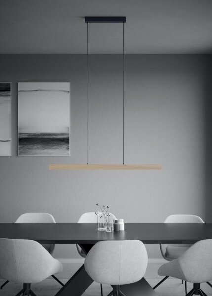 Eglo 390369 - LED Stmievateľný luster na lanku MONTEBUONO LED/21W/230V 3000K hnedá