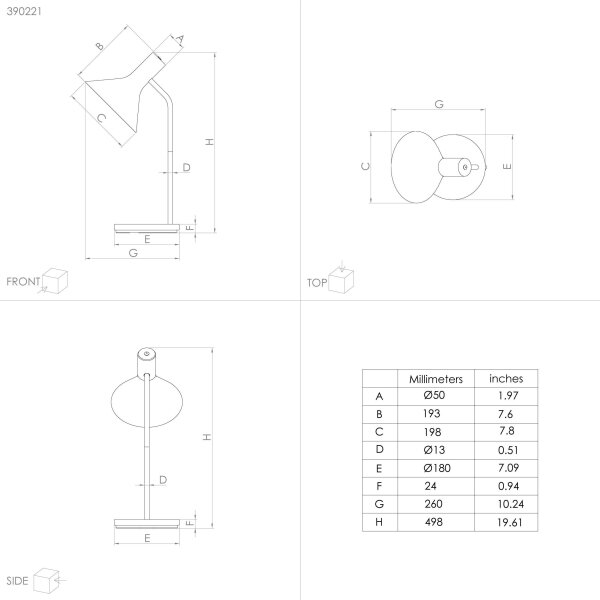 Eglo 390221 - Stolná lampa MORESCANA 1xE27/28W/230V čierna