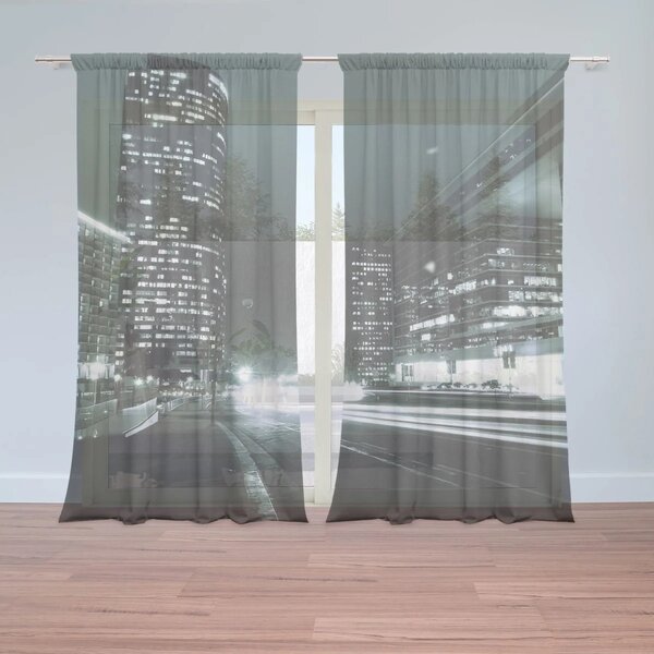 Sablio Záclony Nočná ulica: 2ks 150x250cm
