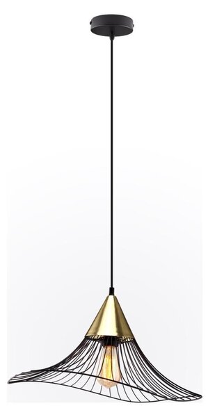Luster na lanku ALURA 1xE27/60W/230V pr. 50 cm čierna