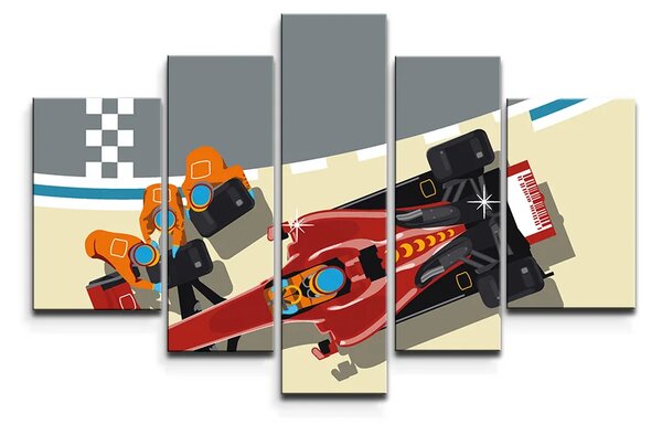 Sablio Obraz - 5-dílný Formula - 125x90 cm