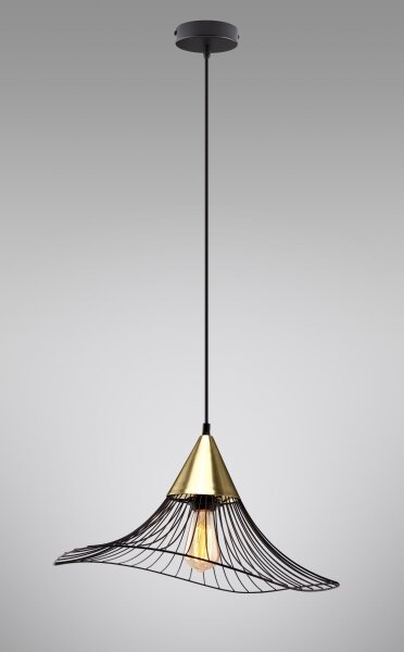 Luster na lanku ALURA 1xE27/60W/230V pr. 50 cm čierna
