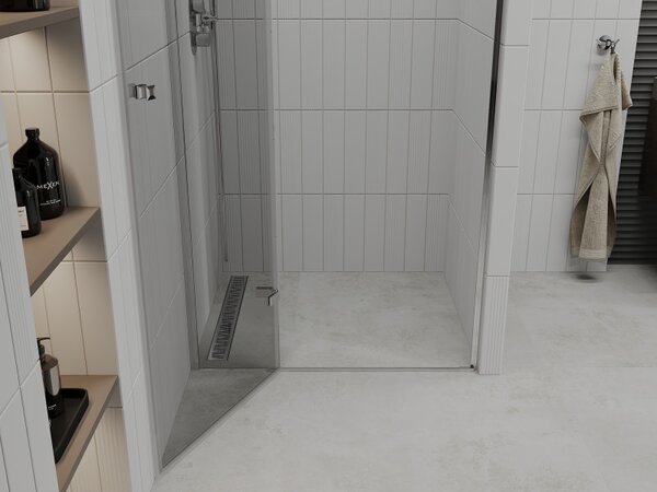 Mexen Roma, sprchové dvere do otvoru 80 x 190 cm, 6mm číre sklo, chrómový profil, 854-080-000-01-00