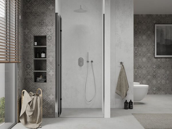 Mexen Lima, skladacie sprchové dvere do otvoru 70 x 190 cm, 6mm šedé sklo, chrómový profil, 856-070-000-01-40