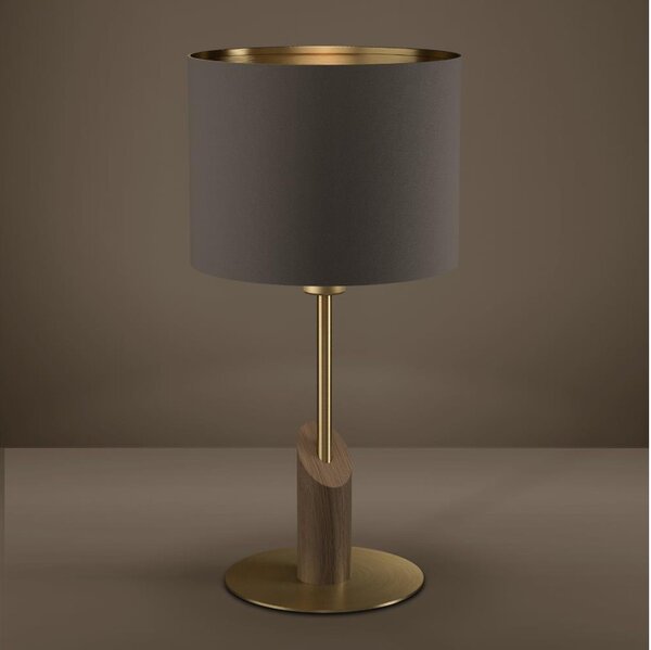 Eglo 390337 - Stolná lampa SANTANDRIA 1xE27/40W/230V hnedá/zlatá