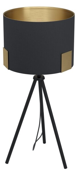 Eglo 39965 - Stolná lampa TORTOLA 1xE27/40W/230V čierna/zlatá