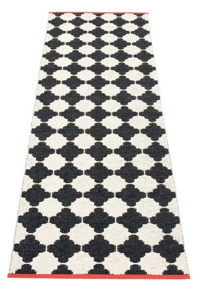 Čierno-biely vnútorný a vonkajší behúň 70x225 cm Marre Black Coral – Pappelina