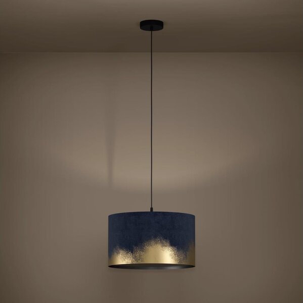 Eglo 39973 - Luster na lanku CASUARITA 1xE27/40W/230V pr. 38 cm modrá/zlatá