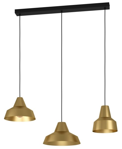 Eglo 390016 - Luster na lanku SAVARNA 3xE27/40W/230V zlatá