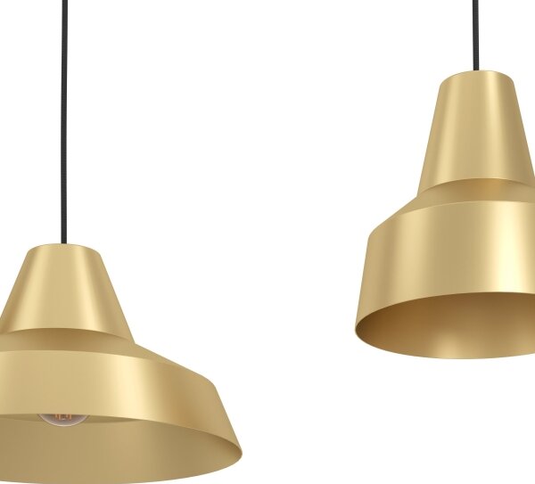 Eglo 390016 - Luster na lanku SAVARNA 3xE27/40W/230V zlatá