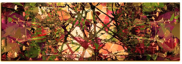 Obraz na plátne - Kvetinové grunge pozadia - panoráma 5108FA (105x35 cm)