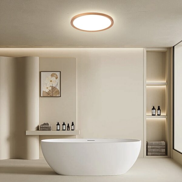 Brilagi - ultratenké kúpeľňové stropné LED svietidlo 24W/230V, priemer 42 cm, ružové zlato, IP54