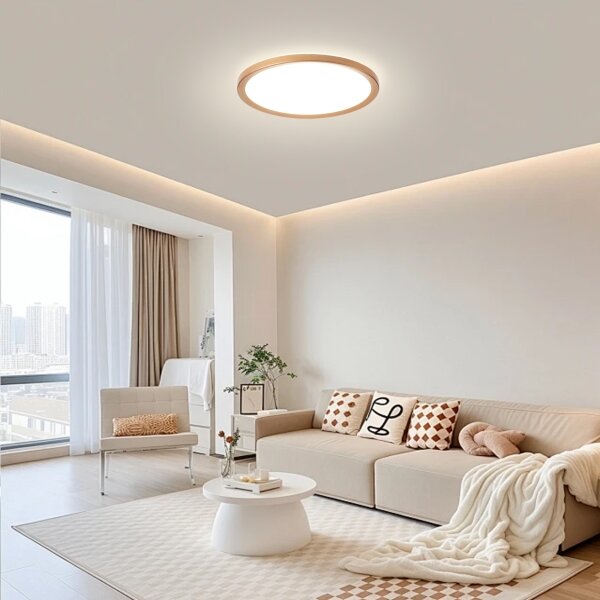 Brilagi - ultratenké kúpeľňové stropné LED svietidlo 24W/230V, priemer 42 cm, ružové zlato, IP54