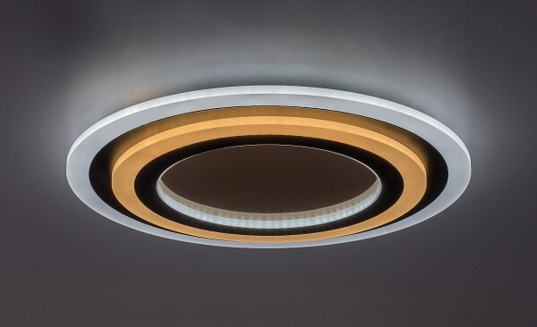 Rabalux 71314-LED Stmievateľné stropné svietidlo TANELI 56W/230V 3000/4000/6000K chróm/čierna + diaľkové ovládanie