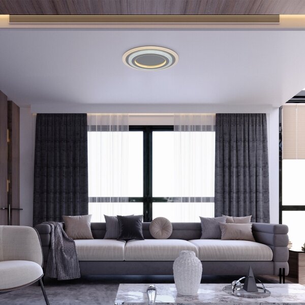 Rabalux 71315 - LED stmievateľné stropné svietidlo TANELI 56W/230V 3000/4000/6000K chróm + diaľkový ovládač