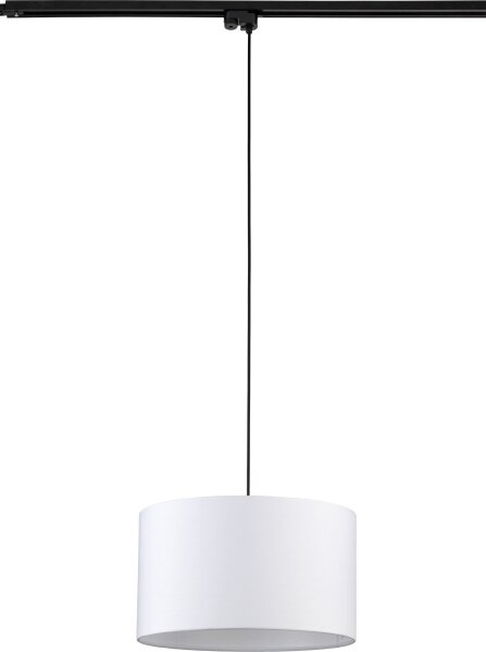 Luster na lanku do lištového systému TRACER 1xE27/15W/230V pr. 38 cm čierna/biela