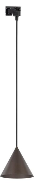 Luster na lanku do lištového systému CONO 1xE27/15W/230V čierna/hnedá