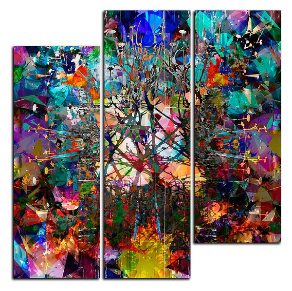 Obraz na plátne - Kvetinové grunge pozadia - štvorec 3108C (75x75 cm)