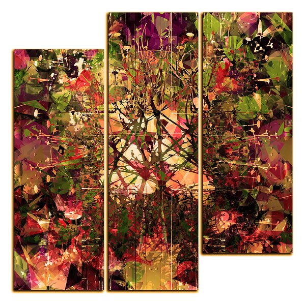 Obraz na plátne - Kvetinové grunge pozadia - štvorec 3108FC (75x75 cm)