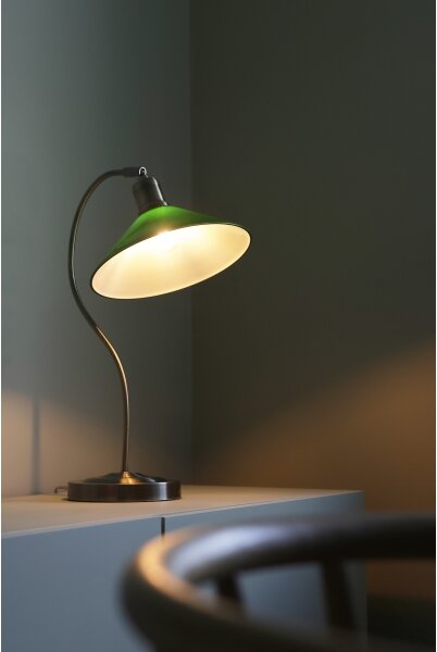 Markslöjd 108864 - Stolná lampa VELA 1xE27/40W/230V mosadz/zelená