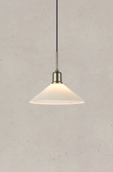 Markslöjd 108867 - Luster na lanku VELA 1xE27/40W/230V mosadz/biela