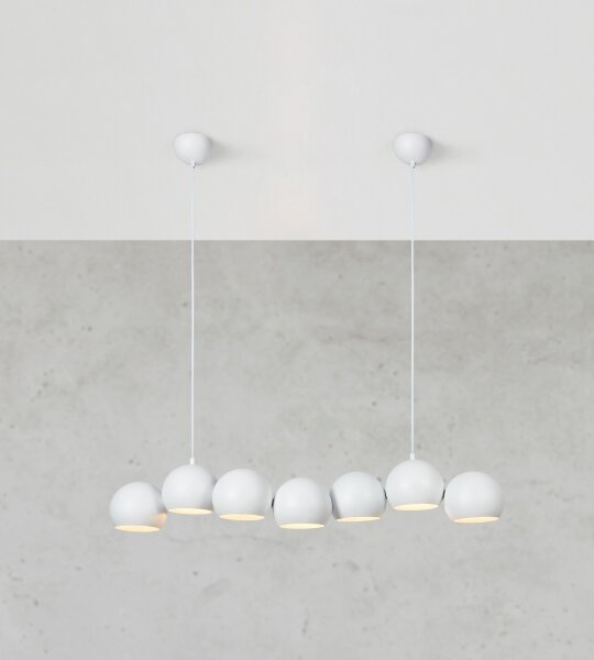 Markslöjd 108859 - Luster na lanku CUPOLO 7xE14/40W/230V biela