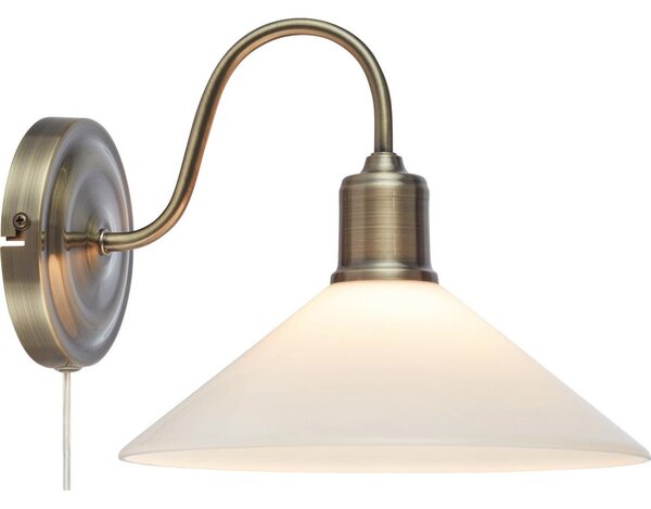 Markslöjd 108865 - Nástenná lampa VELA 1xE27/40W/230V mosadz/biela