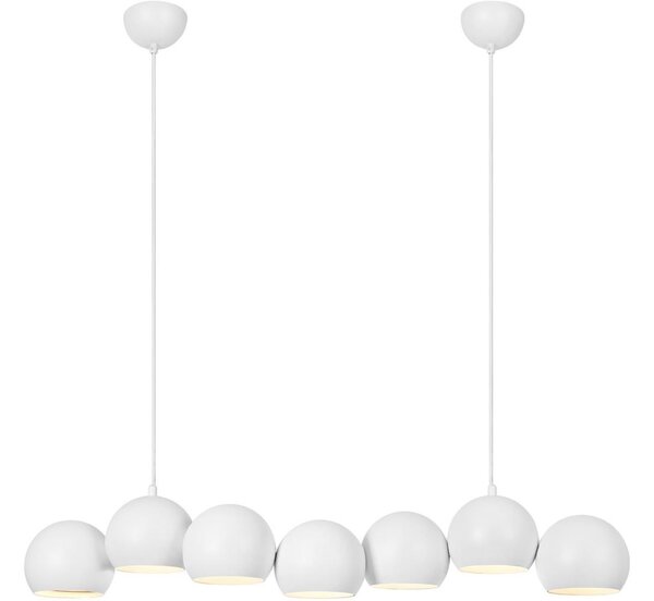 Markslöjd 108859 - Luster na lanku CUPOLO 7xE14/40W/230V biela
