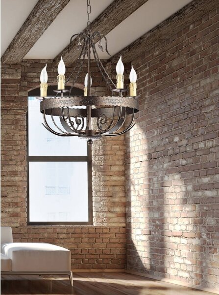 Luster na reťazi LOARA 5xE14/60W/230V