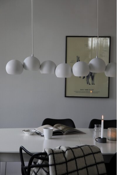 Markslöjd 108859 - Luster na lanku CUPOLO 7xE14/40W/230V biela