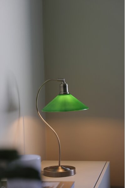 Markslöjd 108864 - Stolná lampa VELA 1xE27/40W/230V mosadz/zelená