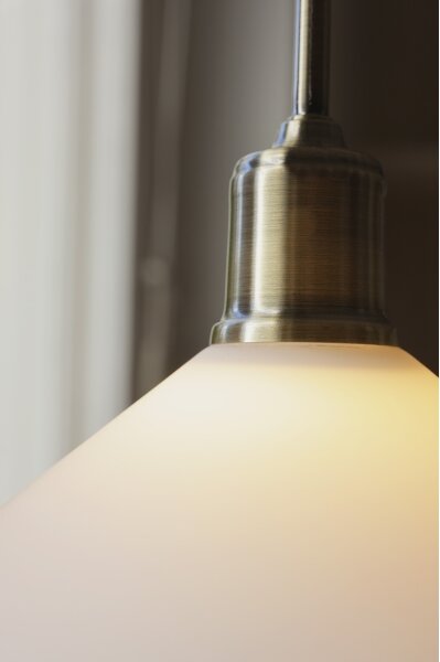 Markslöjd 108867 - Luster na lanku VELA 1xE27/40W/230V mosadz/biela