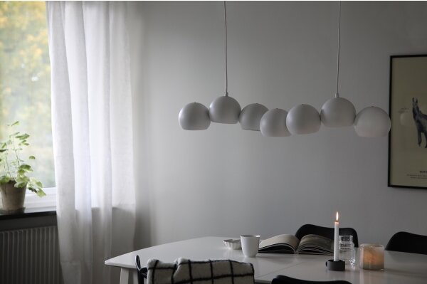 Markslöjd 108859 - Luster na lanku CUPOLO 7xE14/40W/230V biela