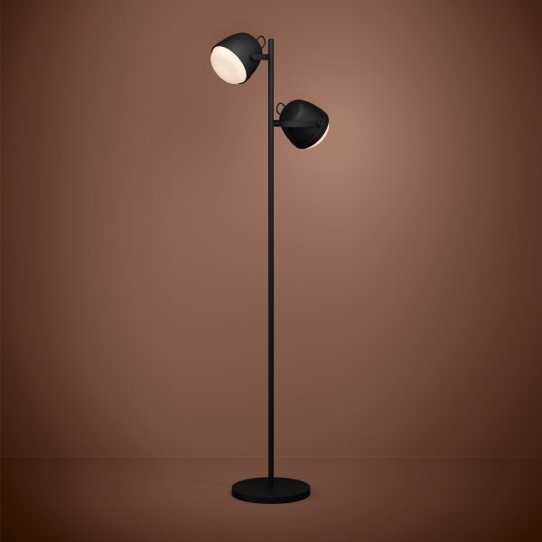 Eglo 390048 - Stojacia lampa UPANEMA 2xE27/28W/230V čierna