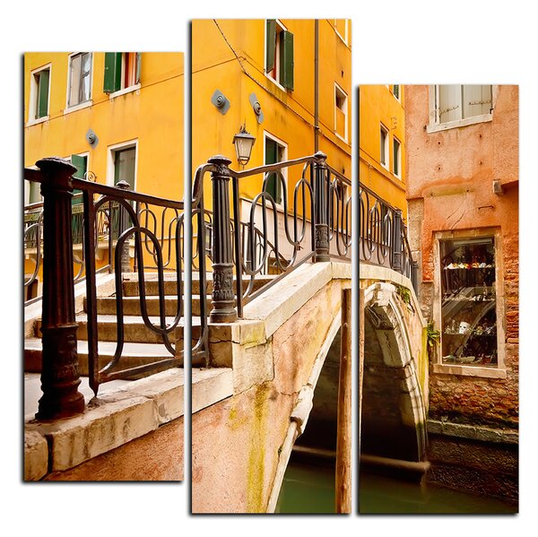 Obraz na plátne - Malý most v Benátkach - štvorec 3115C (75x75 cm)